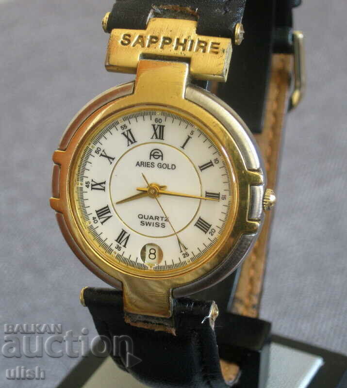 Aries Gold ретро елегантен кварцов часовник каишка