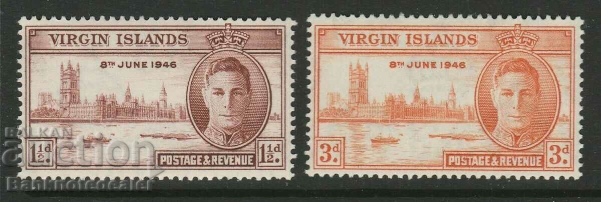 Insulele Virgine Britanice 1946 Set victorie SG 122-123 Mh