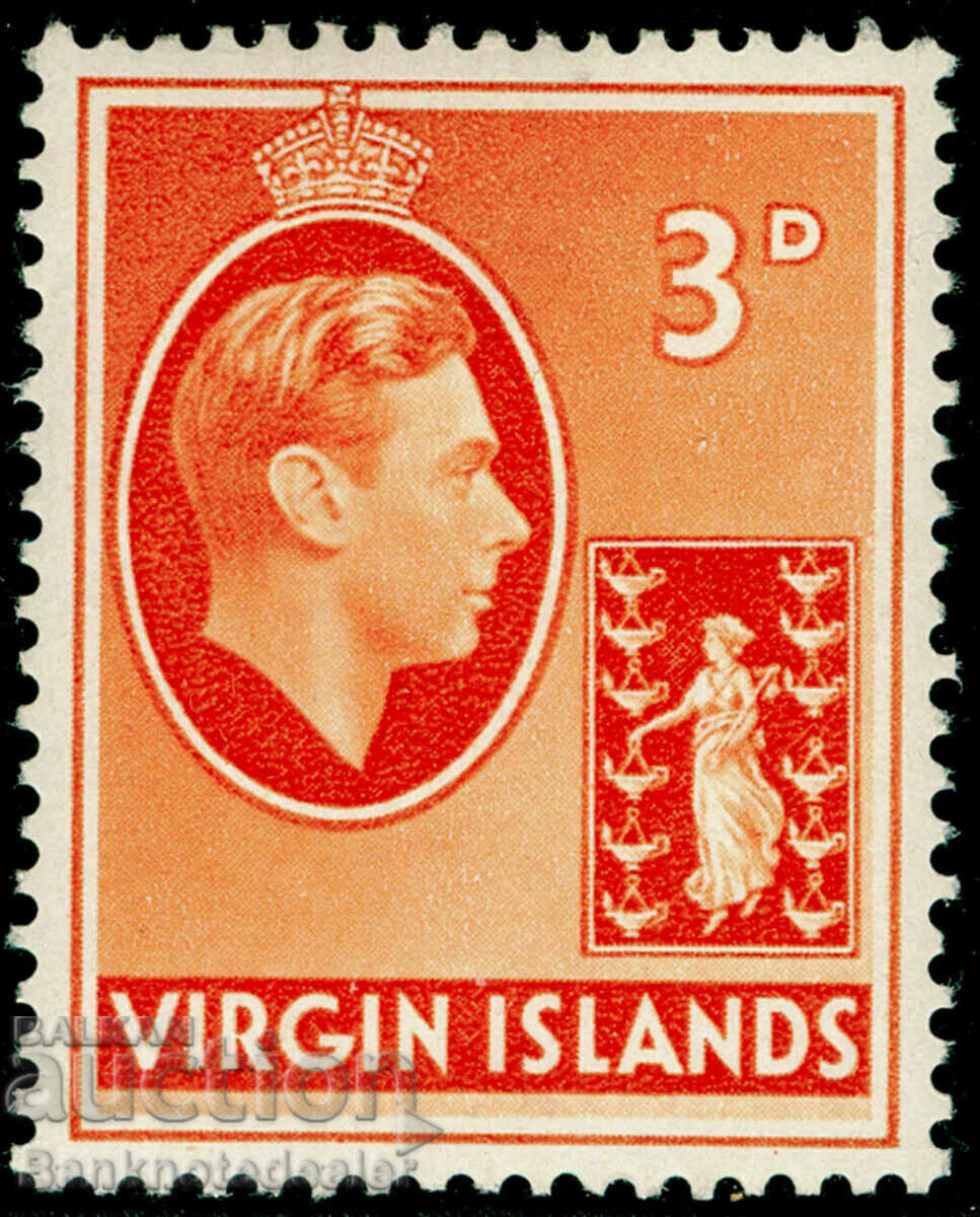BRITISH VIRGIN ISLANDS SG115a, 3d orange M MINT