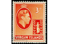 BRITISH VIRGIN ISLANDS SG115a, 3d orange M MINT
