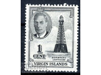 Παρθένοι Νήσοι KGVI 1 σεντ 1952 Το νομισματοκοπείο δεν είχε ποτέ μεντεσέδες