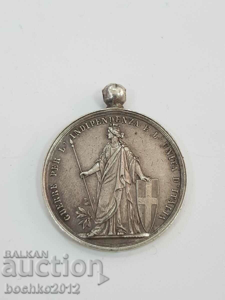 Very rare Italian silver medal Vittorio Emanuele - 5 Very rare Italian silver medal Vittorio Emanuele - 5
