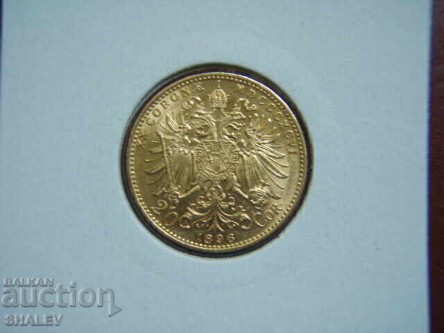 Livrarea 20 Coroane 1896 Austria (20 korona Avstriya) / 2 - AU (zlato)