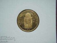 10 Francs / 8 Forint 1887 Hungary (Унгария) - AU/Unc (злато)