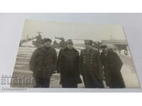 Photo Soviet general and civilians in winter coats