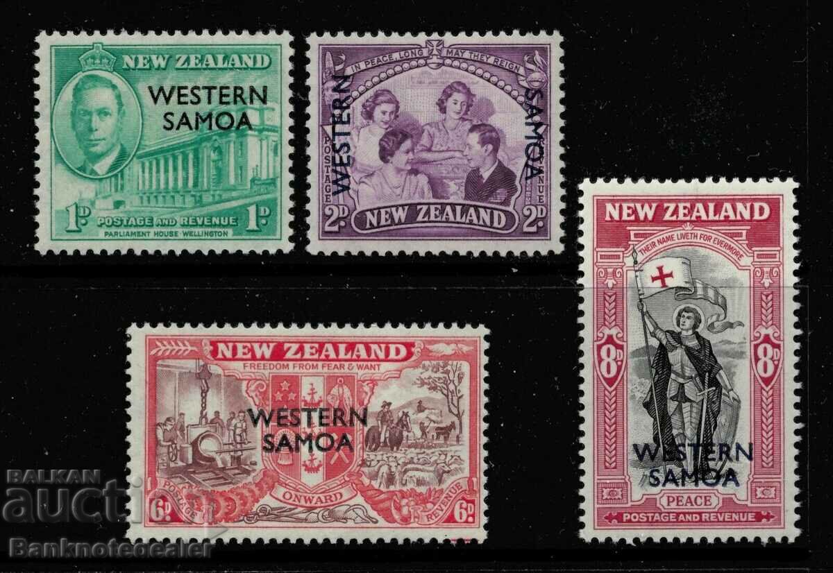KING GEORGE VIth VICTORY STAMPS. WESTERN SAMOA SG215-218. Mm