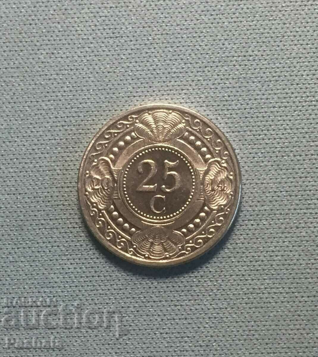 Антилски острови 25 цент 2014 г.