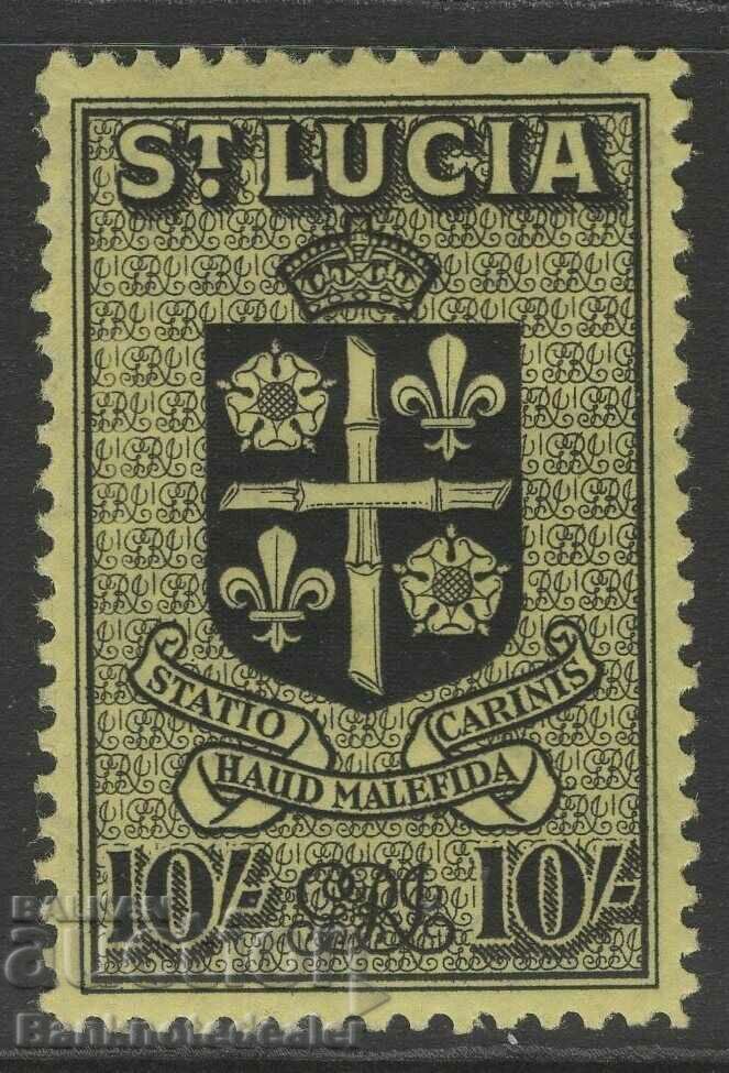 St Lucia 1938-48 10 - Black yellow SG 138 MNM
