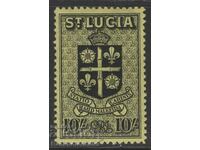 St Lucia 1938-48 10 - Μαύρο κίτρινο SG 138 MNM