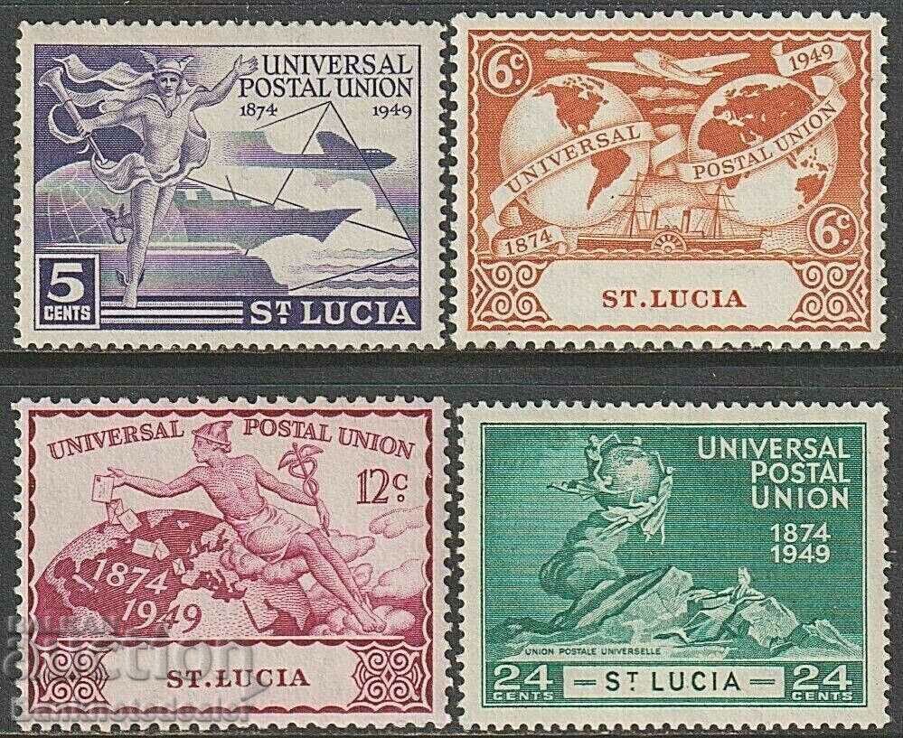 St Lucia 131-134 H 1949 Complete UPU MH