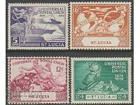 St Lucia 131-134 H 1949 Complete UPU MH