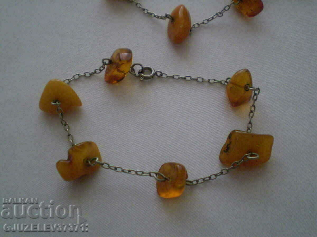 Women's set of necklace and bracelet made of natural tiles - 7 Women's set of necklace and bracelet made of natural tiles - 7