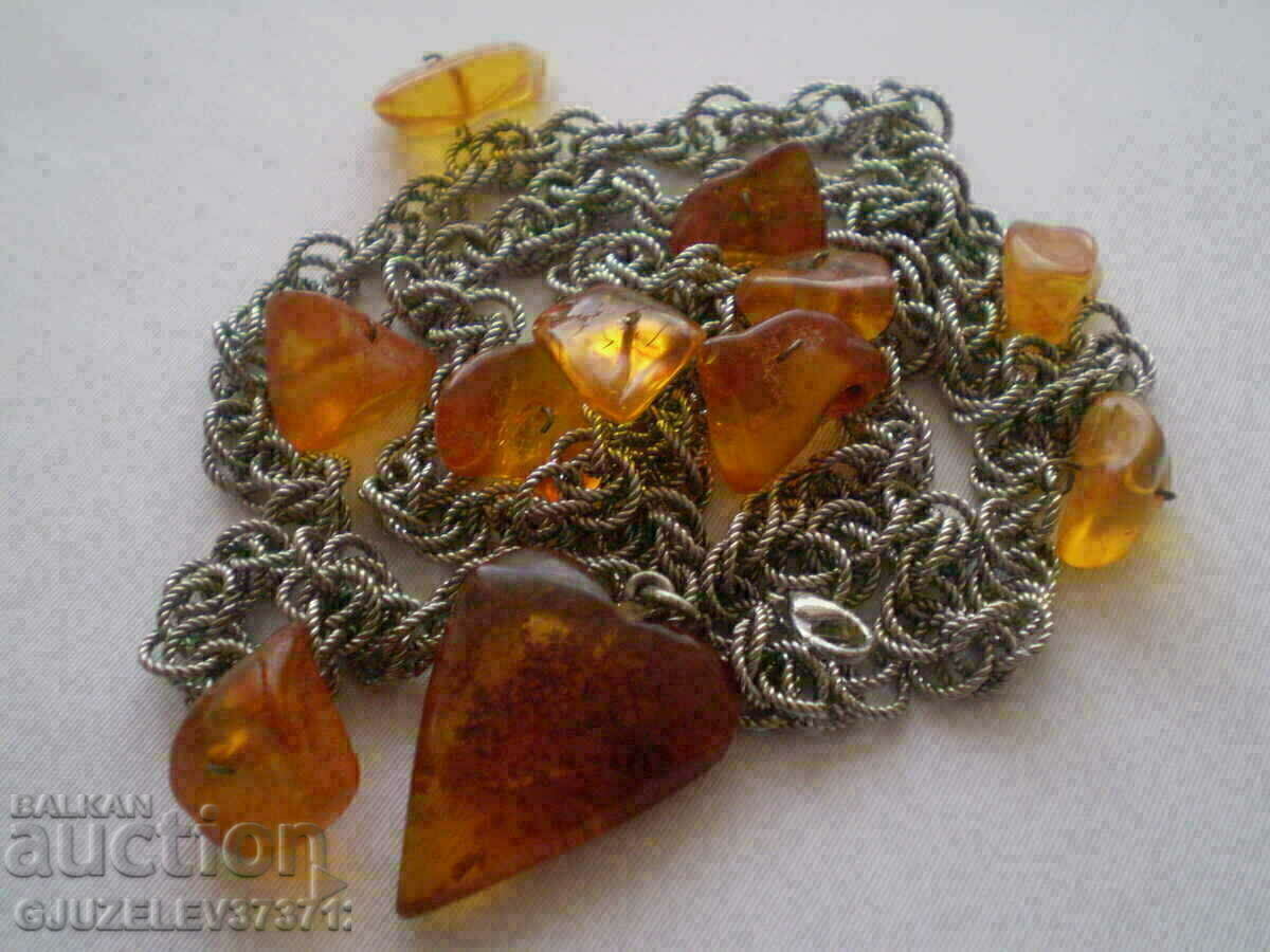 Vintage beautiful women's necklace natural amber - 6 Vintage beautiful women's necklace natural amber - 6