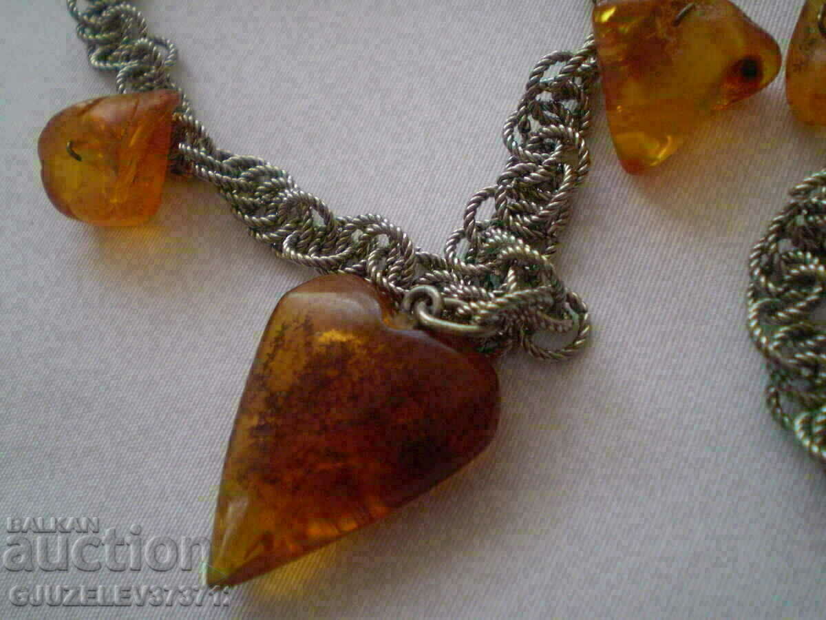 Vintage beautiful women's necklace natural amber - 7 Vintage beautiful women's necklace natural amber - 7