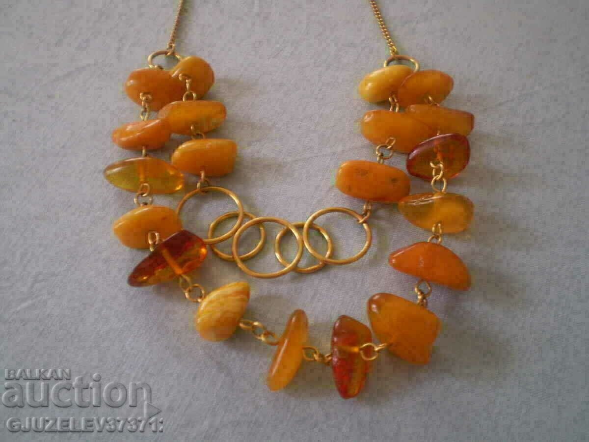 Delivery of USSR amber necklace with gilding
