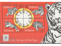 1998. Τόνγκα. Κινεζικό νέο έτος - το έτος της τίγρης. ΟΙΚΟΔΟΜΙΚΟ ΤΕΤΡΑΓΩΝΟ.