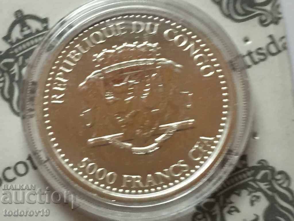 Delivery of 1 oz Silver NEW Gorilla Republic of Congo 2017 Delivery of 1 oz Silver NEW Gorilla Republic of Congo 2017