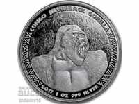 1 oz Silver NEW Gorilla Republic of Congo 2017