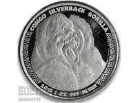 1 oz Silver NEW Gorilla Republic of Congo 2019