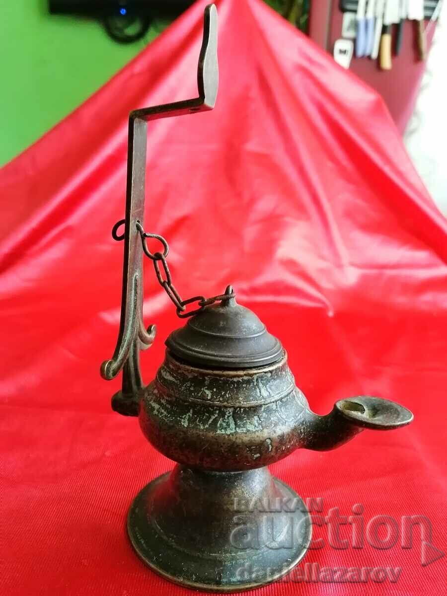 Small Bronze OTTOMAN Oil Lamp