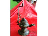 Small Bronze OTTOMAN Oil Lamp