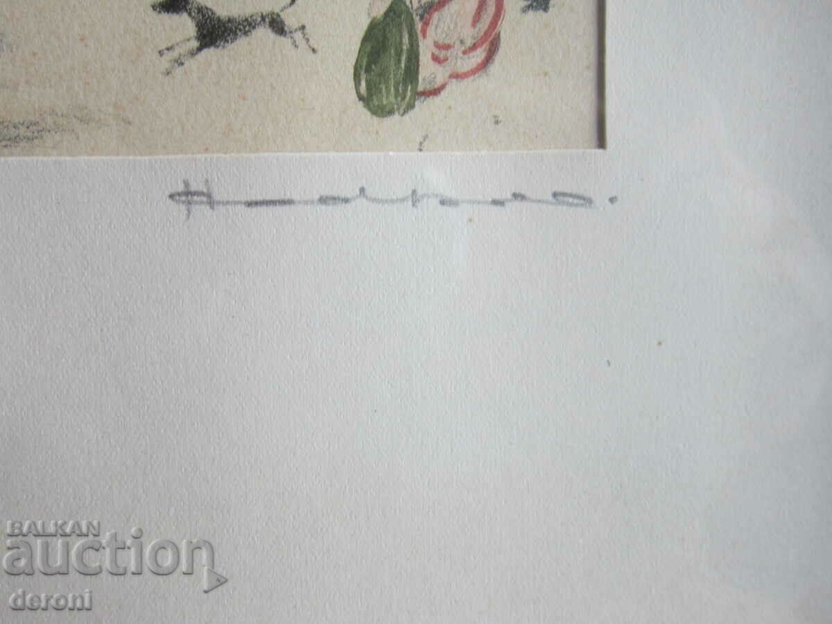 Old picture graphic signed 3 - 5 Old picture graphic signed 3 - 5