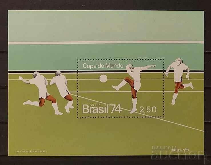 Βραζιλία 1974 Sports / Football Block MNH
