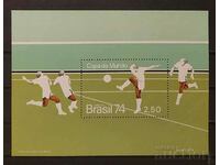 Βραζιλία 1974 Sports / Football Block MNH