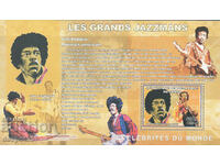 2006. Congo, DR. Vedetele lumii. Jimi Hendrix. Bloc.