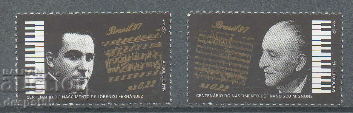 1997. Brazil. Anniversaries of prominent composers.