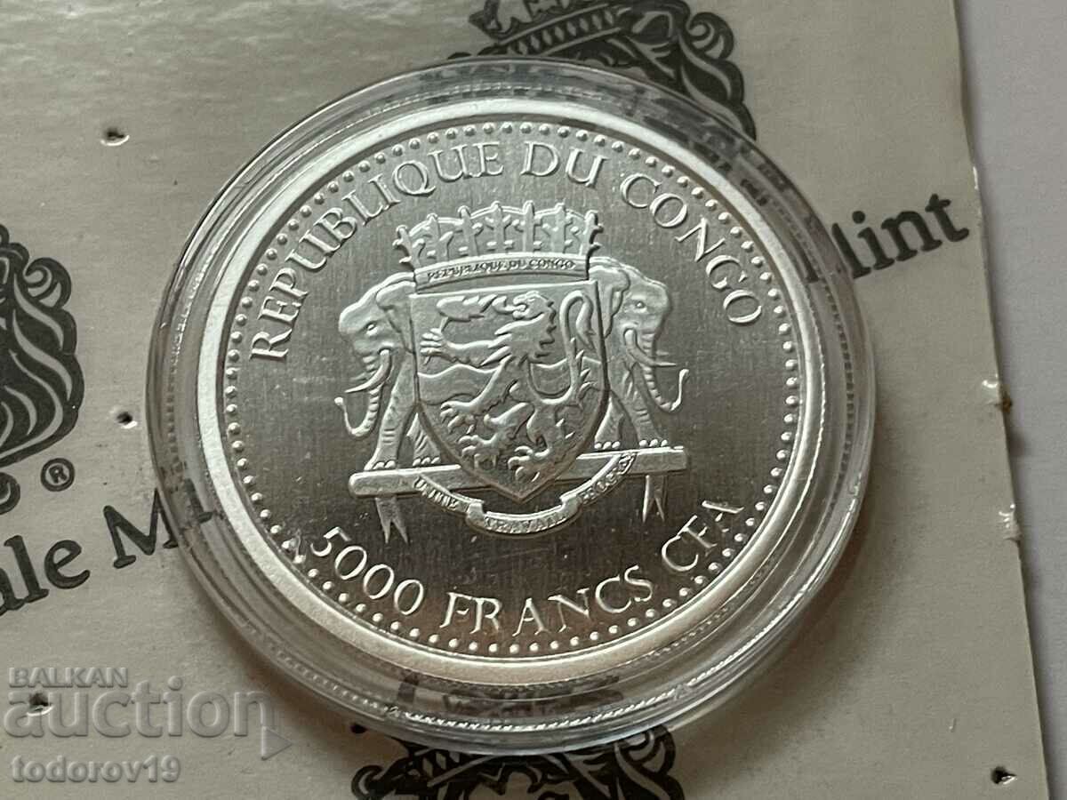 Delivery of 1 oz Silver NEW Gorilla Republic of the Congo 2015