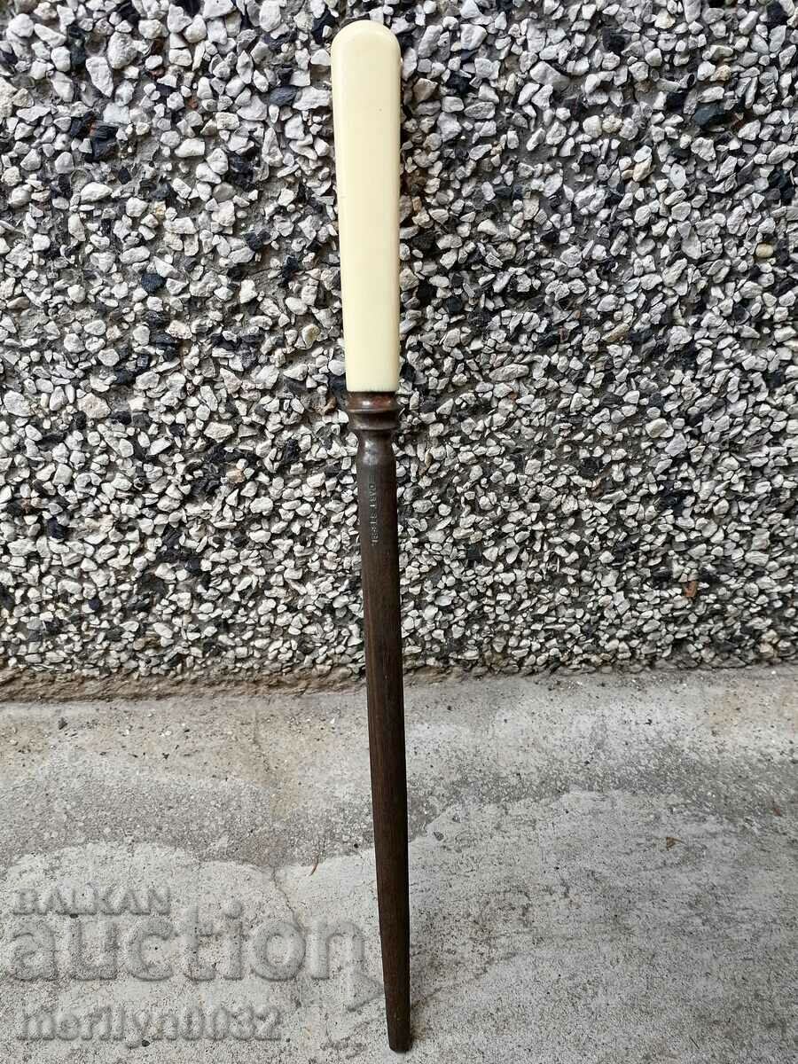 Auction Old table with ivory handle knife sharpener Auction Old table with ivory handle knife sharpener