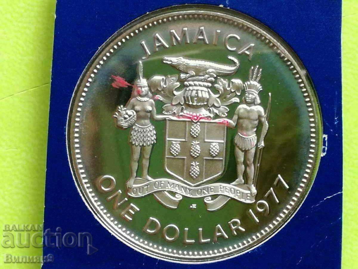1 долар 1977 Ямайка Proof Unc