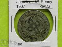 1/2 Penny 1907 Jamaica / Marea Britanie