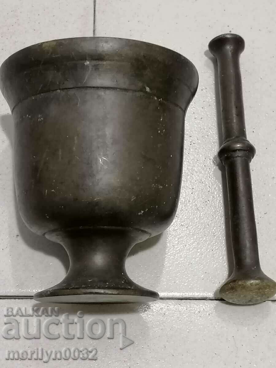 Old bronze mortar, pestle, mortar - 7 Old bronze mortar, pestle, mortar - 7