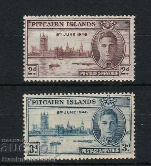 PITCAIRN ISLANDS 1946 Victory Set as Scan LMM