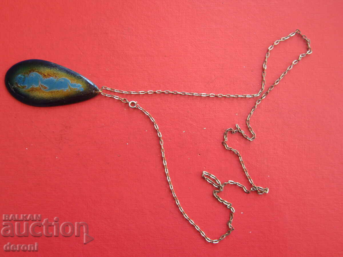 Great necklace locket glass Murano - 5 Great necklace locket glass Murano - 5