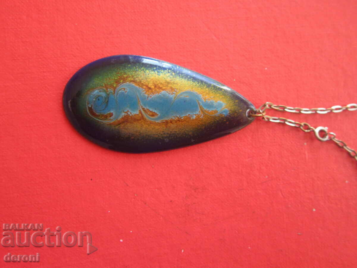 Great necklace locket glass Murano - 6 Great necklace locket glass Murano - 6