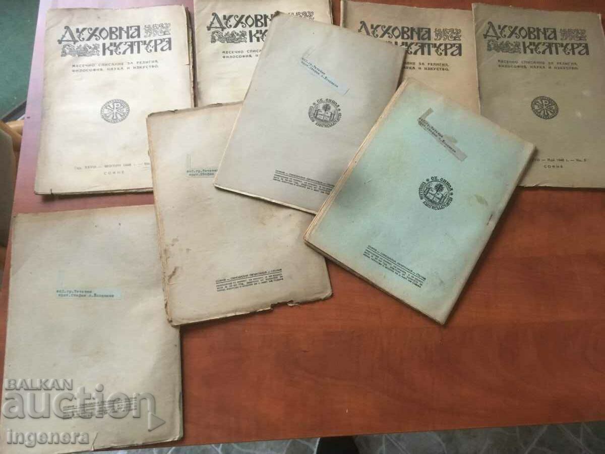 SPIRITUAL CULTURE MAGAZINE COMPLETE SET FOR 1948 - 6 SPIRITUAL CULTURE MAGAZINE COMPLETE SET FOR 1948 - 6