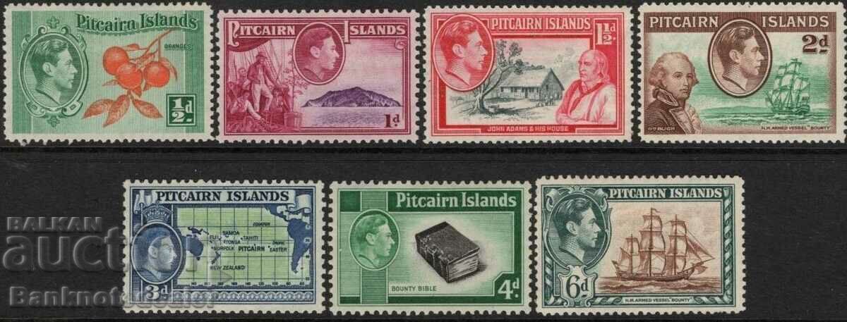 PITCAIRN ISLANDS C 1940-1951 Set la 6d Sg 1-7 MNH.jpg