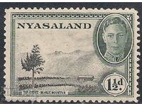 Nyasaland 1945 KGV1 1 1 / 2d Black & Grey Green MM SG 146