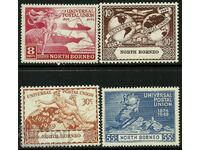 Σετ UPU North Borneo 1949 Mint Lightly Hinged