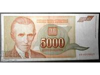 Yugoslavia 5000 dinars 1993