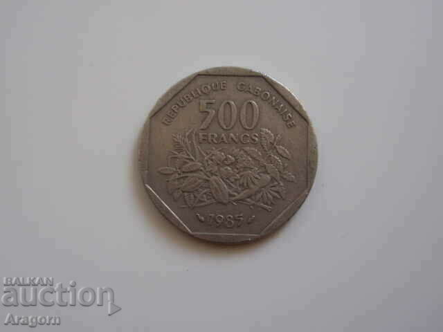 Κέρμα Γκαμπόν 500 φράγκα 1985; νόμισμα Γκαμπόν 500 φράγκα 1985