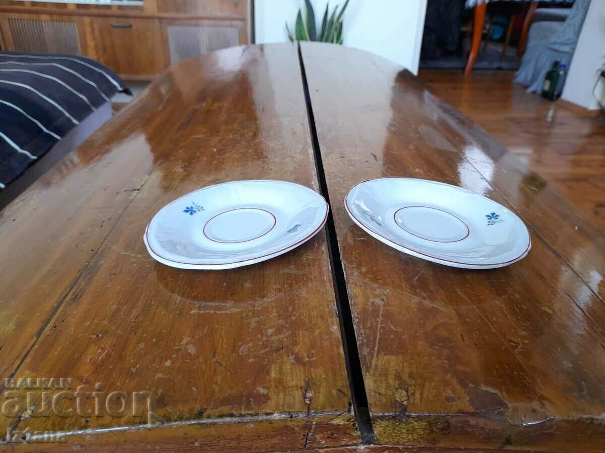 Old porcelain plate, saucers Old porcelain plate, saucers