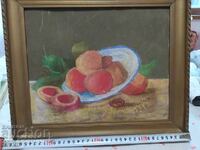 Painting peaches 1934 signature of the artist