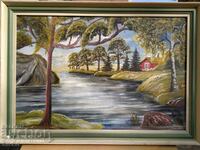 Oil painting landscape frame