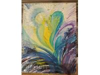 Oil painting canvas flower