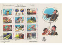 2001. Ισπανία. Σχολικά γραμματόσημα - Ισπανική ιστορία. ΟΙΚΟΔΟΜΙΚΟ ΤΕΤΡΑΓΩΝΟ.