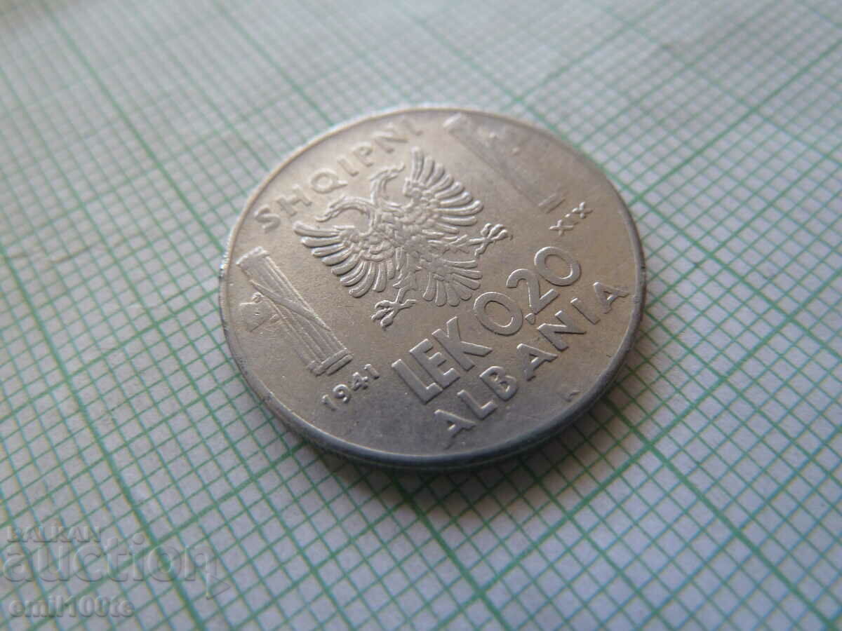 0,20 Lek 1941 Αλβανία με τιμή 10.00 BGN | € 5.11 0,20 Lek 1941 Αλβανία με τιμή 10.00 BGN | € 5.11